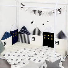 Load image into Gallery viewer, 4pcs/set Baby Bed Bumper Little House Pattern Crib