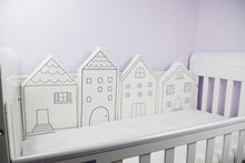 Load image into Gallery viewer, 4pcs/set Baby Bed Bumper Little House Pattern Crib