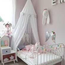 Load image into Gallery viewer, Baby Bed Tent Infant Hairball Round Hung Dome